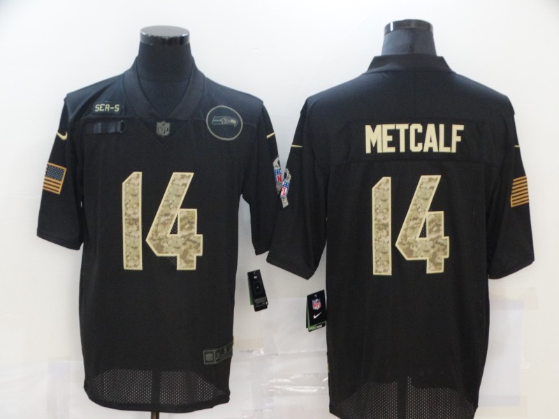 Men's Seattle Seahawks DK Metcalf #14 Black Jersey